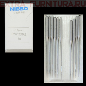 Иглы NIBBO плоскошовные для ПШМ № 70/10, UYx128GAS, уп.10шт. *