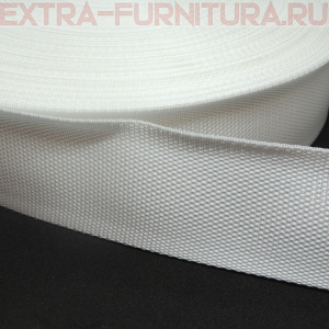 Стропа шир.50мм, цв. белый, уп.50м, пл. 26 гр/м