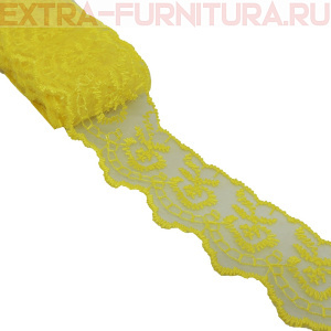 Кружево ш 3,5 см, цв.желтый (10 ярдов)