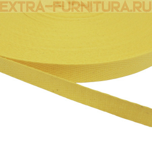 Лента киперная х/б 13 мм, цв.6 желтый, уп.50м (пл.2,8 г/м)