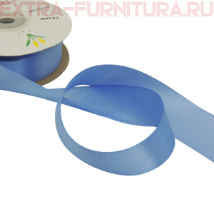 Лента атласная 24 мм цв 183 грязно-голубой рул. 27,42м