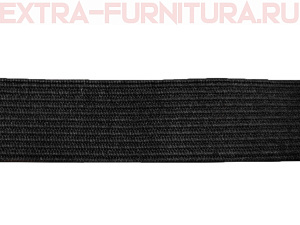 Резинка вязаная, 25мм (+/-2мм), цв.черный (уп.-40м, 12уп./48уп.) Стандарт