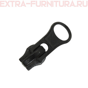 Бегунок-автомат к рулонной молнии тип 5, цв.черный никель LOGO