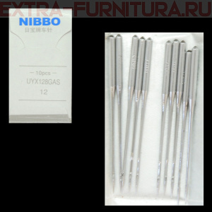 Иглы NIBBO плоскошовные для ПШМ № 80/12, UYx128GAS, уп.10шт. *