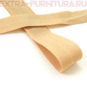 Резинка окантовочная 20мм цв.126 бежевый, матовая уп. 50м 