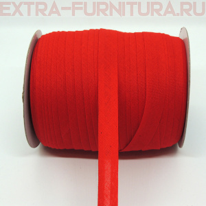 Косая бейка х/б  15мм 132м цв.162 красный 