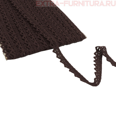 Тесьма вязаная арт.TBY-5036.27 шир.10мм, цв.27 коричневый, уп.10м