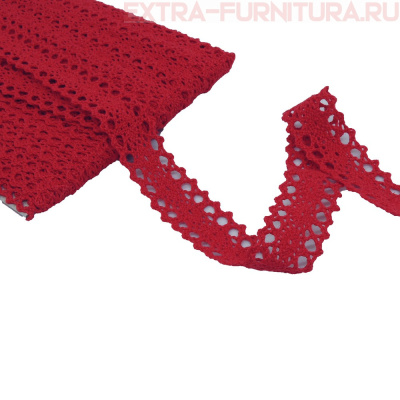 Тесьма вязаная арт.TBY-6307-1 шир.20мм, цв.31 красный, уп.10м