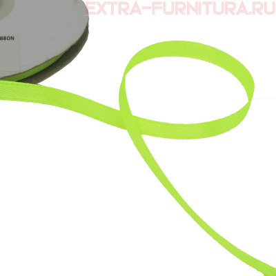 Лента атласная  6 мм  цв.098 салатовый рул. 27,42м