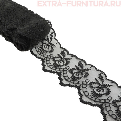 Кружево ш 3,5 см, цв. черный (10 ярдов)
