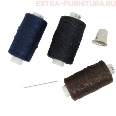 Нитки 100 ЛЛ 200м наб. "Мастеровой" ( уп.нитки- 3шт. , наперсток, игла)