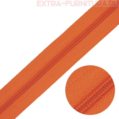 Молния рулонная спираль тип Т3, цв.157 оранжевый, пл.8,3 гр/м