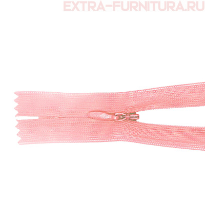 Молния потайная  № 3, 20 см, цв. 133 розовый п/э пл.9,3 гр/м