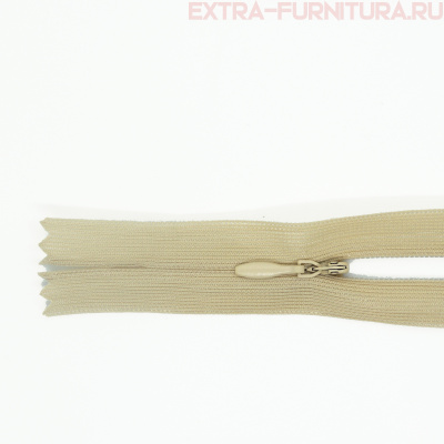 Молния потайная № 3, 50 см, цв. 278 бежевый п/э пл.9,3 гр/м