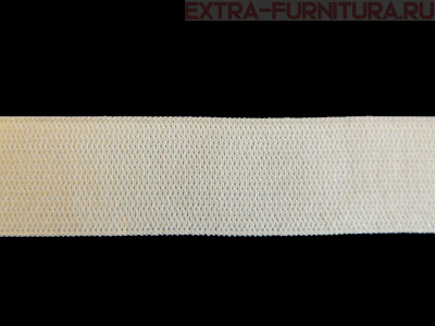 Резинка вязаная, 60мм (+/-2мм), цв.белый (уп.-50м*4 уп)